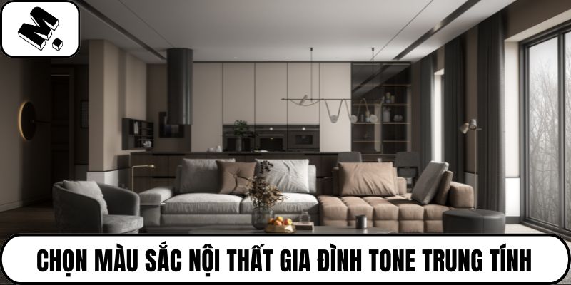 Chọn màu sắc nội thất gia đình tone trung tính