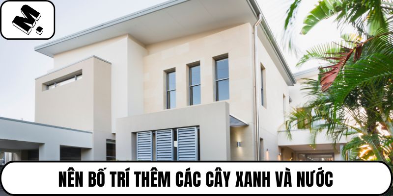 Nên bố trí thêm các cây xanh và nước